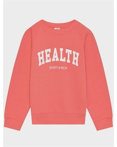 Свитшот с надписью health, розовый Sporty & rich