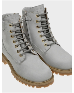 Ботинки на шнуровке с застежкой на молнии, светло-серые Gallucci
