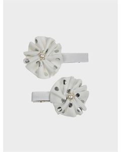 Заколка для волос белый цветок с жемчугом Tais