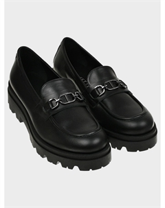 Лоферы классика с логотипом, черные Twinset