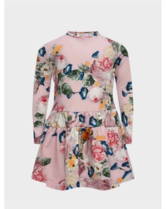 Трикотажное платье с принтом "розы" Monnalisa