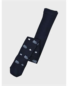 Колготки с лого, темно-синие Etro