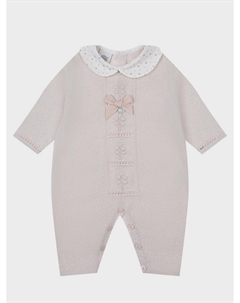 Розовый комбинезон с белым воротником Marlu