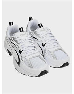 Кроссовки на шнуровке с черным логотипом, белые Puma