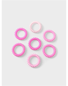 Набор резинок пружинок для волос, розовый, 7 шт Tais