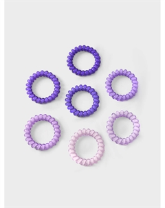 Набор резинок пружинок для волос, фиолетовый, 7 шт Tais