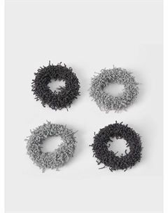 Набор резинок для волос, цвет серый, 4 шт Tais