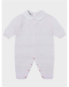 Розовый комбинезон с белым воротником Marlu