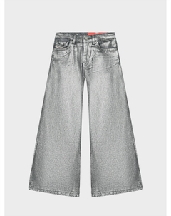 Джинсы широкие с серебристым покрытием Diesel