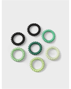 Набор резинок пружинок для волос, зеленый, 7 шт Tais