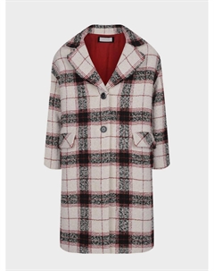 Пальто в черно-белую клетку Monnalisa