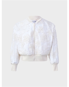 Куртка-бомбер с цветочным шитьем No21