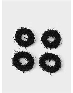 Набор резинок для волос, цвет черный, 4 шт Tais