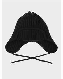 Черная шапка-ушанка из смесовой шерсти Jan&sofie