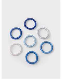 Набор резинок пружинок для волос, цвет синий, 7 шт Tais