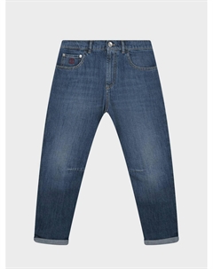 Синие выбеленные джинсы Brunello cucinelli