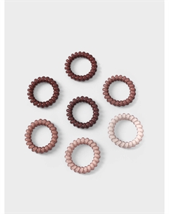 Набор резинок пружинок для волос, цвет шоколад, 7 шт Tais