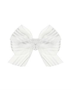 Зажим для волос с бантом из органзы, белый Tais