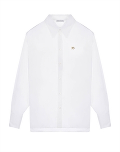 Рубашка с вышитым лого, белая Dolce&gabbana