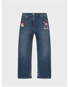 Джинсы с цветочной вышивкой Dolce&gabbana