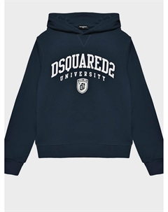 Толстовка-худи с лого, темно-синяя Dsquared2