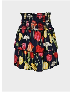 Юбка с принтом "тюльпаны" Dolce&gabbana