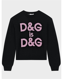 Джемпер с розовым лого Dolce&gabbana