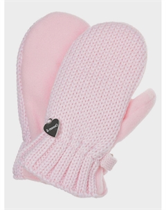 Розовые варежки из шерсти Il trenino