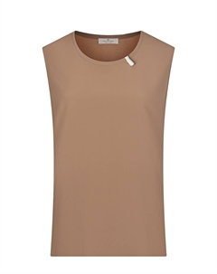 Коричневый топ из шелка Panicale