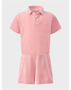Комплект: футболка-поло и шорты, розовый Il gufo