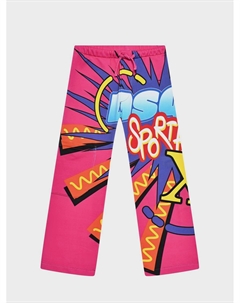 Спортивные брюки с принтом "all over", розовые Dsquared2