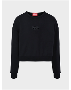 Укороченный свитшот с лого, черный Diesel