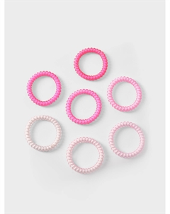 Набор резинок пружинок для волос, ярко-розовый, 7 шт Tais