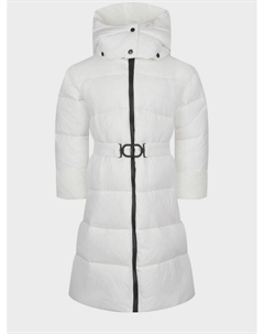 Стеганое пальто молочного цвета Twinset