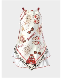 Платье с оборками и принтом Monnalisa