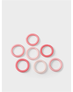 Набор резинок пружинок для волос, розовый, 7 шт Tais