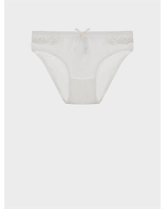 Белые трусы с кружевным декором Story loris