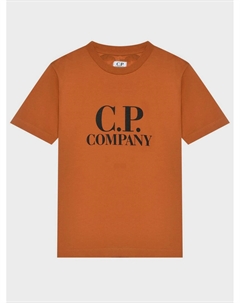 Футболка с лого, оранжевая C.p. company