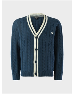 Кардиган с белой отделкой Emporio armani