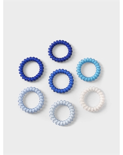 Набор резинок пружинок для волос, синий, 7 шт Tais