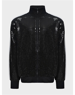 Спортивная куртка в пайтках, черная No21