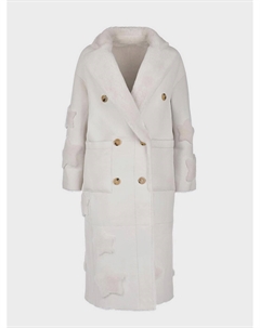 Двубортное пальто из овчины Blancha