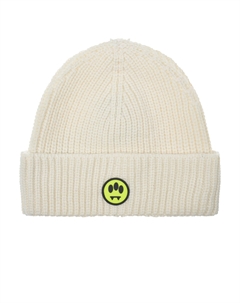 Шапка кремового цвета с желтым лого Barrow
