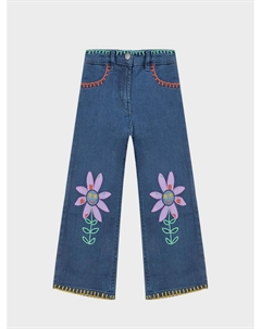 Джинсы с цветочными аппликациями Stella mccartney
