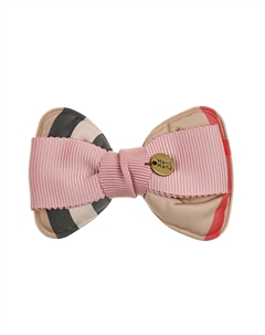 Зажим для волос с бантом бабочкой и розовой лентой Tais