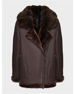 Дубленка с воротником из меха соболя Blancha