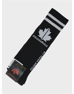 Черные носки с белым лого Dsquared2