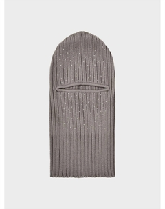 Шапка-шлем со стразами, серая Catya