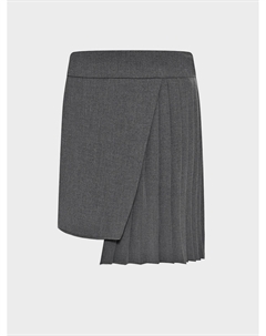 Юбка с асимметричном плиссе, серая Twinset