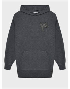 Трикотажная толстовка-худи, серая Brunello cucinelli